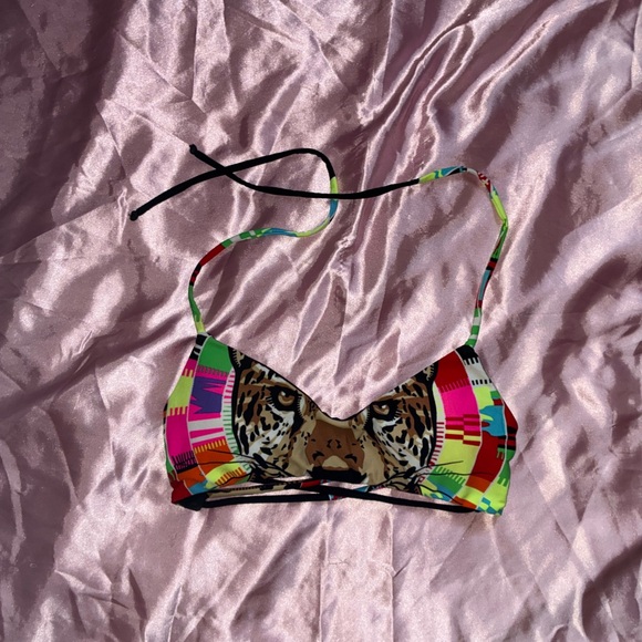 mara hoffman Colorful Animal Print Bikini Top - Picture 1 of 2